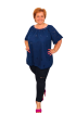 Madeirová plus size blúzka - tmavomodrá Madeirová plus size blúzka - tmavomodrá